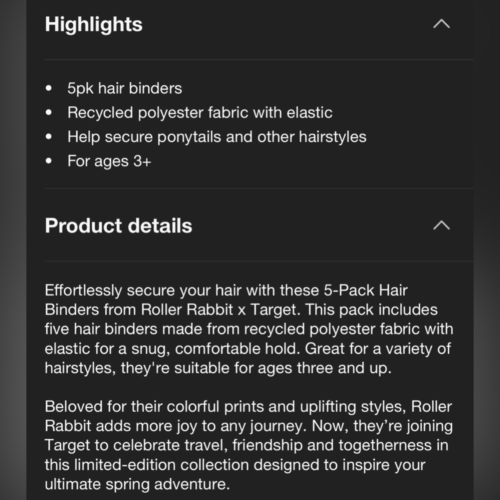 Roller Rabbit x Target Hair Binders 5pk Blue Multi NEW - Picture 4 of 5